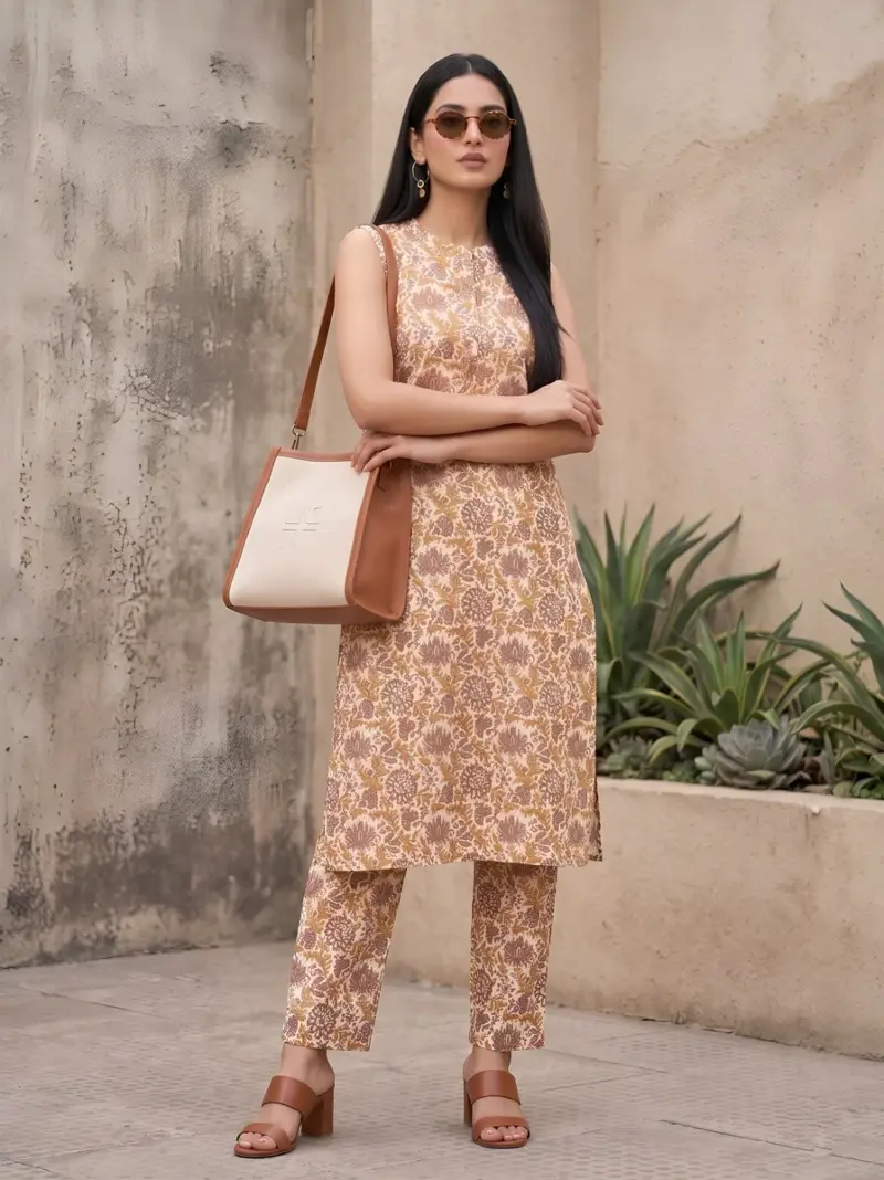 Multicolor Printed Kurta Set for Women