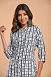 Women Printed Viscose Rayon Straight Kurta  (Grey)