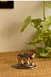 Silver Metal Handcrafted Cow and Calf Figurine