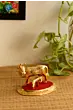 Golden Metal Kamadhenu Cow With Calf Statue Animal Figurines