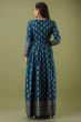 Women Printed Viscose Rayon Flared Kurta  (Blue)