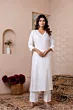 White Solid Kurta for Women Casual Wear