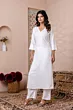 White Solid Kurta for Women Casual Wear