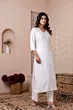 White Solid Kurta for Women Casual Wear