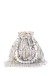 Silver Embellished Long Tassels Luxury Bridal Potli
