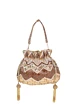 Gold and Coffee Handwork Embellished Luxury Potli Bag for Bride
