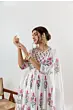 Women Pure Cotton Plus Size Kurta Pant Set with Dupatta, Anarkali Floral Print Kurta Sets