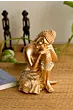 Polyresin Golden Resting Buddha on Knee Statue