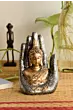 Polyresin Silver and Golden Handcrafted Palm Buddha statue