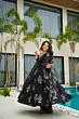 Women Pure Cotton Plus Size Kurta Pant Set with Dupatta,Black Floral Print Kurta Sets 