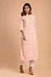 Women Printed Viscose Rayon Straight Kurta  (Orange)