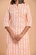 Women Printed Viscose Rayon Straight Kurta  (Orange)