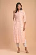 Women Printed Viscose Rayon Straight Kurta  (Orange)
