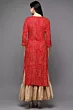 Women Printed Viscose Rayon Straight Kurta  (Red)