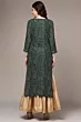 Women Bandhani Viscose Rayon Straight Kurta (Dark Green)