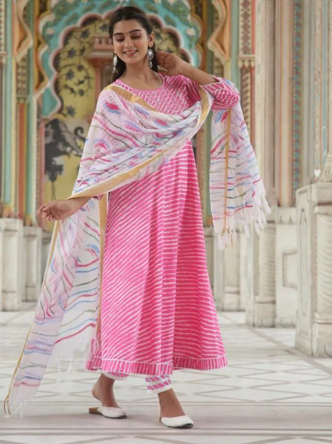 Women Embroidered Anarkali Kurta Set