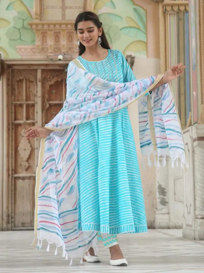 Women Embroidered Anarkali Kurta Set