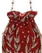 Red Velvet Handwork Luxury Wedding Potli bag