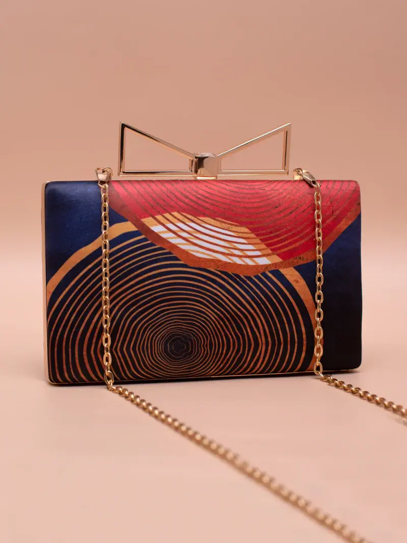 Woman Mystic Spirals Printed Clutch