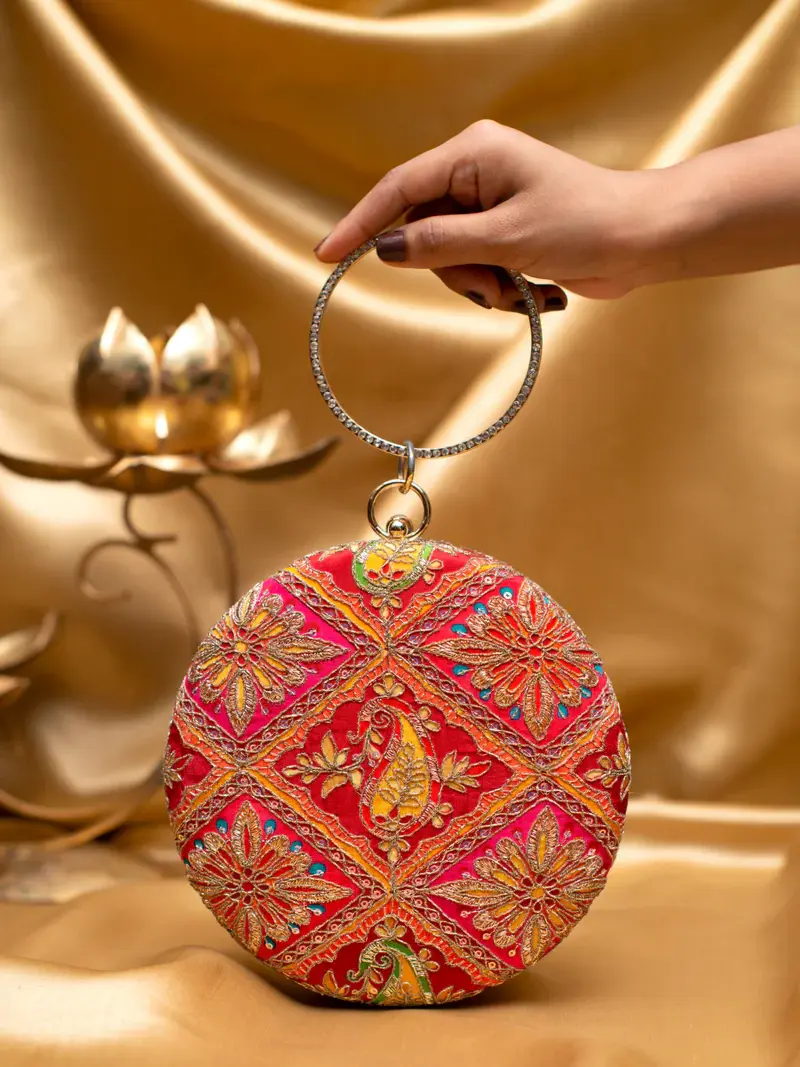 Women Royal Rajwada Round Clutch