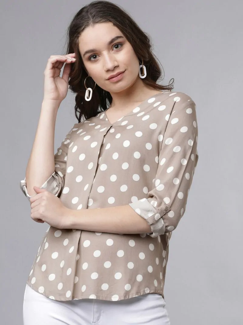 Women Brown Printed Top