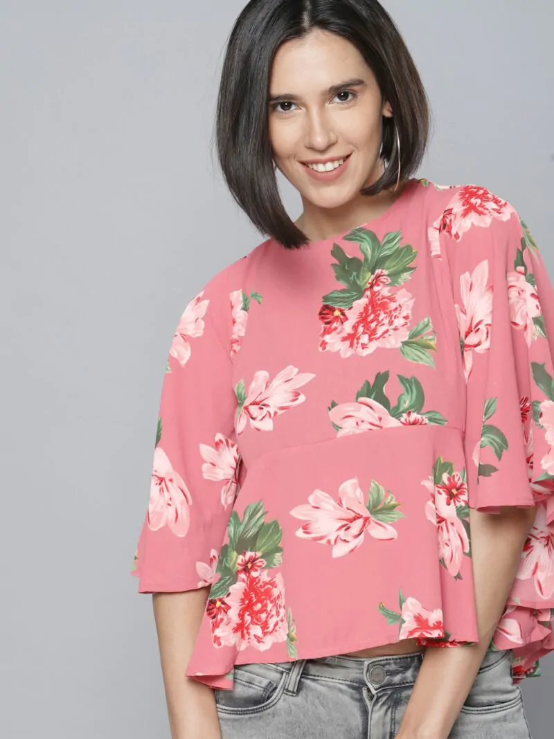 Women Pink Printed Top