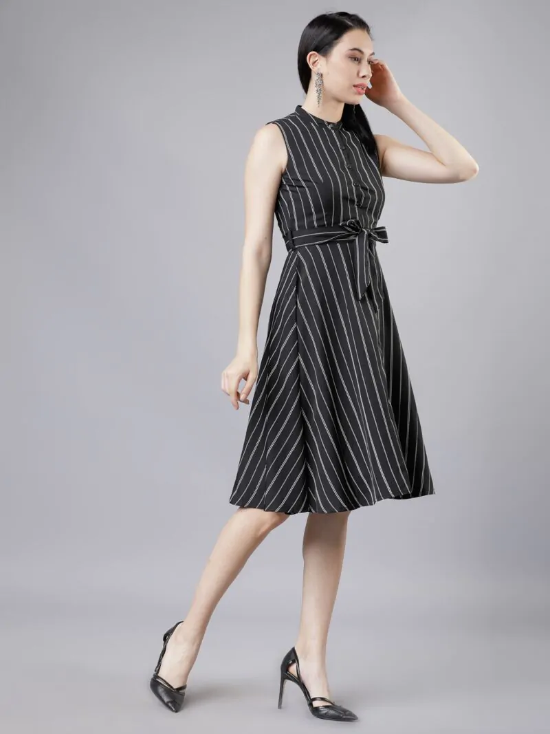 Strips Party Wear Mini dress
