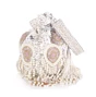 White and Pink Beaded Pearl Bridal Potli Bag