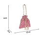 Pink Mirror Work Silk Embroidered Bridal Potli Bag