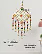 Handmade Colorful Ring Pom Pom Tassel Hanging for Home/Office/Hall Decoration,Diwali Eid , Multi-Coloured