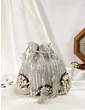 Silver Tubelight Pearl Luxury Potli Bag for Bride