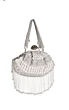 Women White Embellished Party Wear Clutch Potli