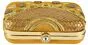 Women Embroidered Golden Box Clutch Bag Purse for Bridal