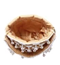 Women Brown Pearl Embroidered Stylish Potli Bag