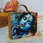 Women Majestic Krishna Printed Suitcase Style Clutch