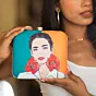 Women Bloom with Beauty Women Portrait Clutch in Two Shades