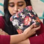 Women Bird and Flower Printed Clutch