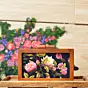Women Floral Wooden Printed Clutch