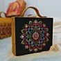 Woman Mandala Art Printed Suitcase Style Clutch