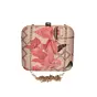 Women Pink Leaf Printed Clutch