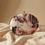 Women Abstract Rose Printed Clutch