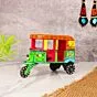 Auto Ricksaw Vehicle Wooden Toys Handmade Handpainted Push and Pull Toys for Kids Boys and Girls Handicraft Items for Home Decor