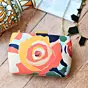 Women Pastel Rose Print Clutch