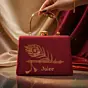Woman Murli Embroidery Name Customized Clutch