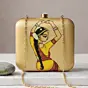 Woman Classical Dance Printed Clutch