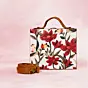 Women Red Flower Printed Suitcase Style
