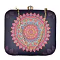 Women Pink-Blue Mandala Print Clutch