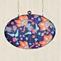 Woman Blue Floral Printed Clutch