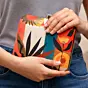 Women Multi-Pattern Abstract Art Printed Clutch