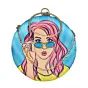 Woman Quirky Woman Round Printed Clutch